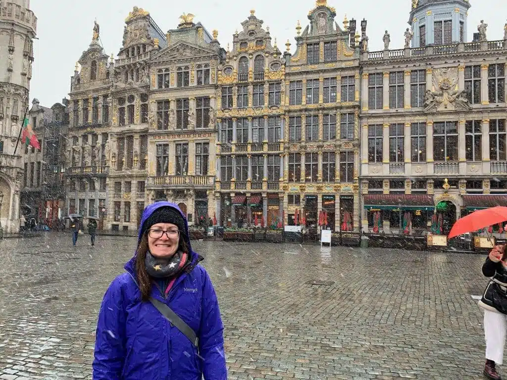 Helena in snowy Brussels