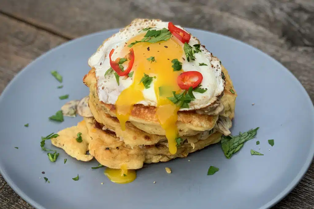 Tosted corn pancakes