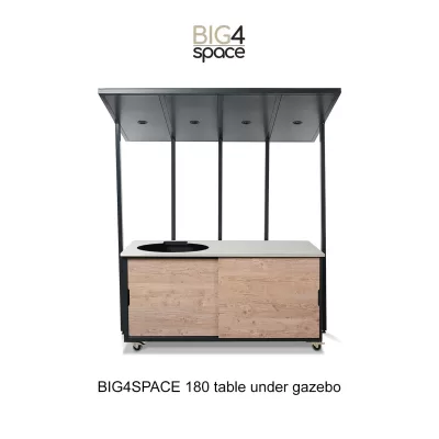 Big4Space BBQ Gazebo Pergola with Big4Space 180 Big Green Egg Table