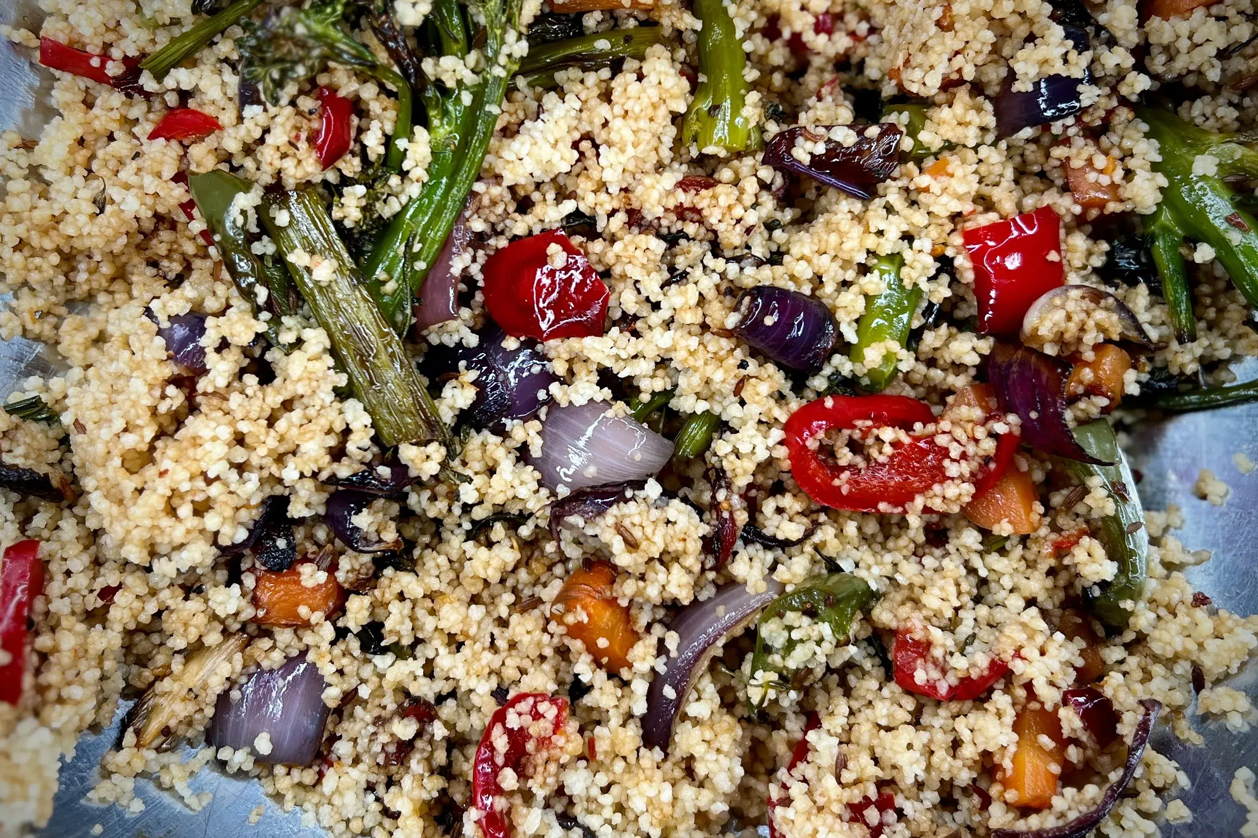 Roasted Vegetable Coucous cooked